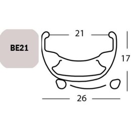 FELNI 27,5" 32L EXAL BE21 6,5MM SZELEP SZIMPLA SZEG TÁRCSAFÉKES FEKETE 610g{4/4}