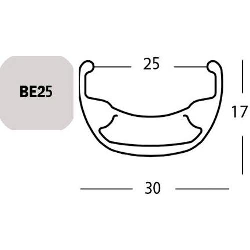 FELNI 27,5" 32L EXAL BE25 6,5MM SZELEP SZIMPLA SZEG TÁRCSAFÉKES FEKETE 570g{4/4}