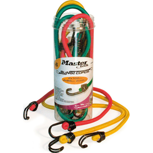 GUMIPÓK BUNGEE MULTI PACK 6DB(2X60CM-PIROS,2X80CM-ZÖLD,2X100CM-SÁRGA)FORDIT{5/4}