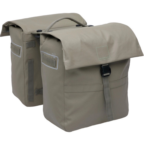 KERÉKPÁROS TÁSKA NEWLOOXS LEEDS DUPLA MIK2.0 SZÜRKÉSBARNA 38L 33X18X38CM(2X)