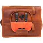 KÉZITÁSKA NEWLOOXS FELLINI LEATHER KONYAK 18L 40X15X32CM - Image 2
