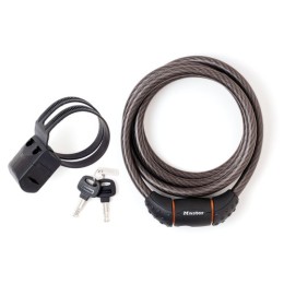 LAKAT MASTER LOCK 8130 QUANTUM SODRONY KULCSOS 180CMx10MM FEKETE {4/4}