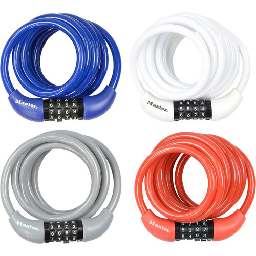 LAKAT MASTER LOCK SPIRÁL 8221 SZÁMOS 4DB 1,80MX8MM KÉK,SZÜRKE,PIROS,FEKETE{2/4}