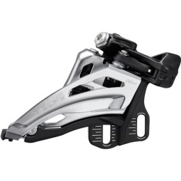 SHIMANO FRONT DERAILLEUR, FD-M4100-E, DEORE, FOR 2X10, SIDE SWING, FRONT-PULL, E