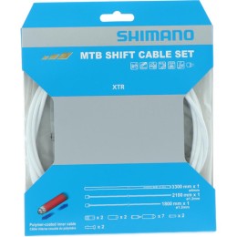 SHIMANO POLYMER COATED SHIFT CABLE SET WHITE FOR M9000 XTR
