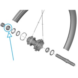 SHIMANO WH-R9270-C50-TU-R LEFT HAND CONE WITH DUST COVER