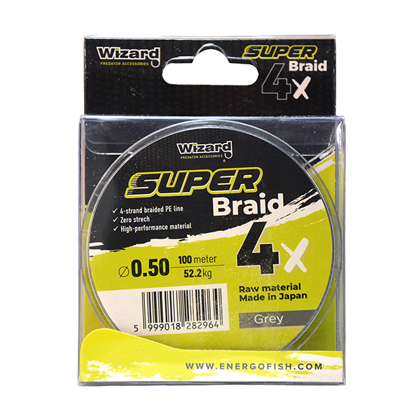 Wizard Super Braid 4X Grey 100m - 15. kép