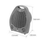 HOME FK1M ventilátoros fűtőtest, max. 2000 W, 2 fokozat, 3 funkció, termosztát, szürke színű- BEFŰTŐ AKCIÓ - 5. kép